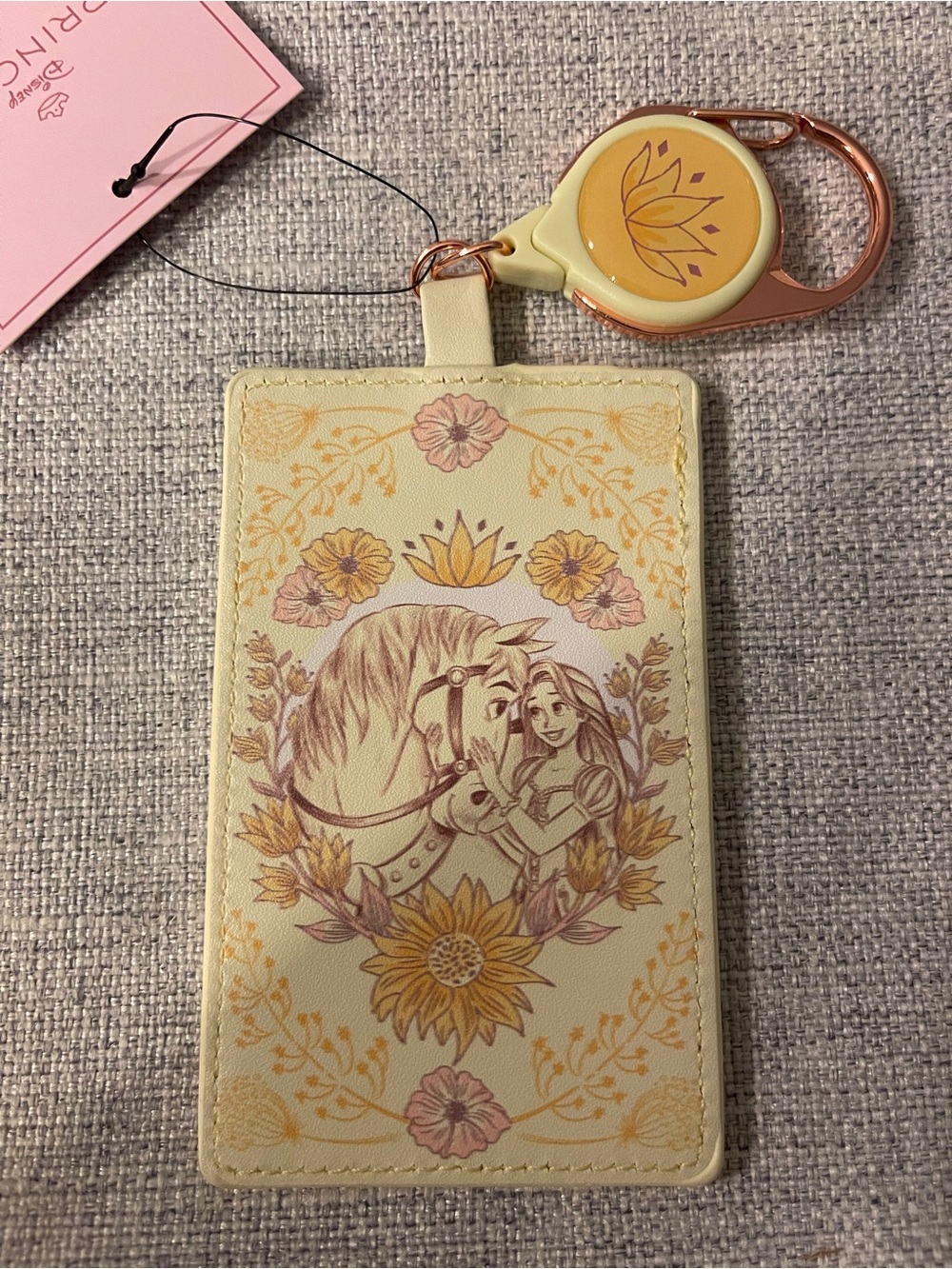 Disney Tangled Rapunzel & Maximus Floral Retractable Lanyard